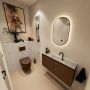 Mondiaz Toiletmeubel Ture Dlux | 100 cm | Meubelkleur Rust | Eden wastafel Opalo Midden | 1 kraangat - Thumbnail 2