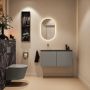 Mondiaz Toiletmeubel Ture Dlux | 100 cm | Meubelkleur Smoke | Eden wastafel Lava Links | Zonder kraangat - Thumbnail 4
