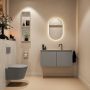 Mondiaz Toiletmeubel Ture Dlux | 100 cm | Meubelkleur Smoke | Eden wastafel Opalo Midden | 1 kraangat - Thumbnail 4