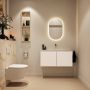 Mondiaz Toiletmeubel Ture Dlux | 100 cm | Meubelkleur Talc | Eden wastafel Frappe Midden | Zonder kraangat - Thumbnail 4