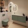 Mondiaz Toiletmeubel Ture Dlux | 120 cm | Meubelkleur Army | Eden wastafel Opalo Links | Zonder kraangat - Thumbnail 3