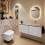 Mondiaz Toiletmeubel Ture Dlux | 120 cm | Meubelkleur Cale | Eden wastafel Glace Rechts | Zonder kraangat - Thumbnail 3