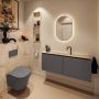 Mondiaz Toiletmeubel Ture Dlux | 120 cm | Meubelkleur Dark Grey | Eden wastafel Frappe Midden | 1 kraangat - Thumbnail 3
