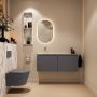 Mondiaz Toiletmeubel Ture Dlux | 120 cm | Meubelkleur Dark Grey | Eden wastafel Glace Links | Zonder kraangat - Thumbnail 4