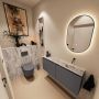 Mondiaz Toiletmeubel Ture Dlux | 120 cm | Meubelkleur Dark Grey | Eden wastafel Glace Rechts | Zonder kraangat - Thumbnail 2