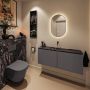 Mondiaz Toiletmeubel Ture Dlux | 120 cm | Meubelkleur Dark Grey | Eden wastafel Lava Midden | Zonder kraangat - Thumbnail 3