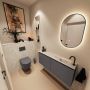 Mondiaz Toiletmeubel Ture Dlux | 120 cm | Meubelkleur Dark Grey | Eden wastafel Ostra Rechts | 1 kraangat - Thumbnail 2