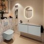 Mondiaz Toiletmeubel Ture Dlux | 120 cm | Meubelkleur Greey | Eden wastafel Glace Midden | Zonder kraangat - Thumbnail 3