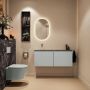 Mondiaz Toiletmeubel Ture Dlux | 120 cm | Meubelkleur Greey | Eden wastafel Lava Links | Zonder kraangat - Thumbnail 4