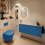 Mondiaz Toiletmeubel Ture Dlux | 120 cm | Meubelkleur Jeans | Eden wastafel Frappe Links | 1 kraangat - Thumbnail 3
