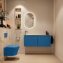Mondiaz Toiletmeubel Ture Dlux | 120 cm | Meubelkleur Jeans | Eden wastafel Frappe Links | 1 kraangat - Thumbnail 4