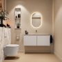 Mondiaz Toiletmeubel Ture Dlux | 120 cm | Meubelkleur Linen | Eden wastafel Glace Midden | Zonder kraangat - Thumbnail 4