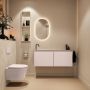 Mondiaz Toiletmeubel Ture Dlux | 120 cm | Meubelkleur Rosee | Eden wastafel Ostra Links | 1 kraangat - Thumbnail 4
