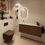 Mondiaz Toiletmeubel Ture Dlux | 120 cm | Meubelkleur Rust | Eden wastafel Ostra Links | Zonder kraangat - Thumbnail 3