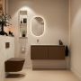 Mondiaz Toiletmeubel Ture Dlux | 120 cm | Meubelkleur Rust | Eden wastafel Ostra Links | Zonder kraangat - Thumbnail 4