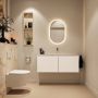 Mondiaz Toiletmeubel Ture Dlux | 120 cm | Meubelkleur Talc | Eden wastafel Frappe Midden | Zonder kraangat - Thumbnail 4
