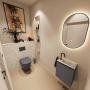 Mondiaz Toiletmeubel Ture Dlux | 40 cm | Meubelkleur Dark Grey | Eden wastafel Ostra Rechts | 1 kraangat - Thumbnail 2