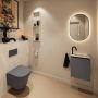Mondiaz Toiletmeubel Ture Dlux | 40 cm | Meubelkleur Dark Grey | Eden wastafel Ostra Rechts | 1 kraangat - Thumbnail 3