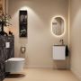 Mondiaz Toiletmeubel Ture Dlux | 40 cm | Meubelkleur Linen | Eden wastafel Lava Links | 1 kraangat - Thumbnail 4