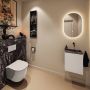 Mondiaz Toiletmeubel Ture Dlux | 40 cm | Meubelkleur Linen | Eden wastafel Lava Rechts | Zonder kraangat - Thumbnail 3