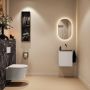 Mondiaz Toiletmeubel Ture Dlux | 40 cm | Meubelkleur Linen | Eden wastafel Lava Rechts | Zonder kraangat - Thumbnail 4