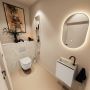 Mondiaz Toiletmeubel Ture Dlux | 40 cm | Meubelkleur Linen | Eden wastafel Ostra Links | 1 kraangat - Thumbnail 2
