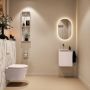 Mondiaz Toiletmeubel Ture Dlux | 40 cm | Meubelkleur Rosee | Eden wastafel Glace Links | Zonder kraangat - Thumbnail 4