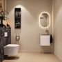 Mondiaz Toiletmeubel Ture Dlux | 40 cm | Meubelkleur Rosee | Eden wastafel Lava Links | 1 kraangat - Thumbnail 4