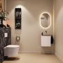 Mondiaz Toiletmeubel Ture Dlux | 40 cm | Meubelkleur Rosee | Eden wastafel Lava Rechts | Zonder kraangat - Thumbnail 4