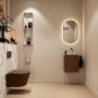 Mondiaz Toiletmeubel Ture Dlux | 40 cm | Meubelkleur Rust | Eden wastafel Glace Rechts | Zonder kraangat - Thumbnail 4