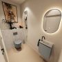 Mondiaz Toiletmeubel Ture Dlux | 40 cm | Meubelkleur Smoke | Eden wastafel Opalo Rechts | 1 kraangat - Thumbnail 2