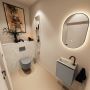 Mondiaz Toiletmeubel Ture Dlux | 40 cm | Meubelkleur Smoke | Eden wastafel Ostra Links | 1 kraangat - Thumbnail 2