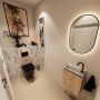 Mondiaz Toiletmeubel Ture Dlux | 40 cm | Meubelkleur Washed Oak | Eden wastafel Glace Links | 1 kraangat - Thumbnail 2