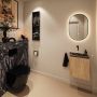 Mondiaz Toiletmeubel Ture Dlux | 40 cm | Meubelkleur Washed Oak | Eden wastafel Lava Midden | Zonder kraangat - Thumbnail 3
