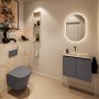Mondiaz Toiletmeubel Ture Dlux | 60 cm | Meubelkleur Dark Grey | Eden wastafel Frappe Midden | Zonder kraangat - Thumbnail 3