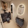 Mondiaz Toiletmeubel Ture Dlux | 60 cm | Meubelkleur Dark Grey | Eden wastafel Lava Links | 1 kraangat - Thumbnail 2