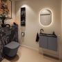 Mondiaz Toiletmeubel Ture Dlux | 60 cm | Meubelkleur Dark Grey | Eden wastafel Lava Links | 1 kraangat - Thumbnail 3