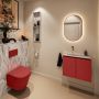 Mondiaz Toiletmeubel Ture Dlux | 60 cm | Meubelkleur Fire | Eden wastafel Glace Links | Zonder kraangat - Thumbnail 3