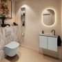 Mondiaz Toiletmeubel Ture Dlux | 60 cm | Meubelkleur Greey | Eden wastafel Glace Rechts | 1 kraangat - Thumbnail 3