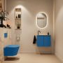 Mondiaz Toiletmeubel Ture Dlux | 60 cm | Meubelkleur Jeans | Eden wastafel Frappe Links | 1 kraangat - Thumbnail 4
