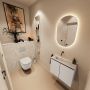 Mondiaz Toiletmeubel Ture Dlux | 60 cm | Meubelkleur Linen | Eden wastafel Ostra Links | Zonder kraangat - Thumbnail 2