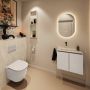 Mondiaz Toiletmeubel Ture Dlux | 60 cm | Meubelkleur Linen | Eden wastafel Ostra Links | Zonder kraangat - Thumbnail 3