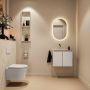 Mondiaz Toiletmeubel Ture Dlux | 60 cm | Meubelkleur Linen | Eden wastafel Ostra Links | Zonder kraangat - Thumbnail 4
