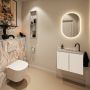 Mondiaz Toiletmeubel Ture Dlux | 60 cm | Meubelkleur Talc | Eden wastafel Glace Rechts | 1 kraangat - Thumbnail 3