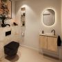 Mondiaz Toiletmeubel Ture Dlux | 60 cm | Meubelkleur Washed Oak | Eden wastafel Frappe Rechts | 1 kraangat - Thumbnail 3