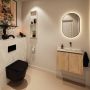 Mondiaz Toiletmeubel Ture Dlux | 60 cm | Meubelkleur Washed Oak | Eden wastafel Ostra Rechts | Zonder kraangat - Thumbnail 3