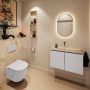 Mondiaz Toiletmeubel Ture Dlux | 80 cm | Meubelkleur Cale | Eden wastafel Frappe Midden | Zonder kraangat - Thumbnail 3
