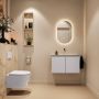 Mondiaz Toiletmeubel Ture Dlux | 80 cm | Meubelkleur Cale | Eden wastafel Frappe Midden | Zonder kraangat - Thumbnail 4