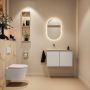Mondiaz Toiletmeubel Ture Dlux | 80 cm | Meubelkleur Linen | Eden wastafel Frappe Links | Zonder kraangat - Thumbnail 4