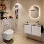 Mondiaz Toiletmeubel Ture Dlux | 80 cm | Meubelkleur Linen | Eden wastafel Glace Rechts | 1 kraangat - Thumbnail 3